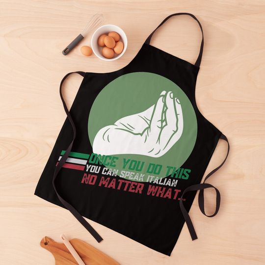 Discover Italian Hand Gesture Italia Italy Italiano Apron