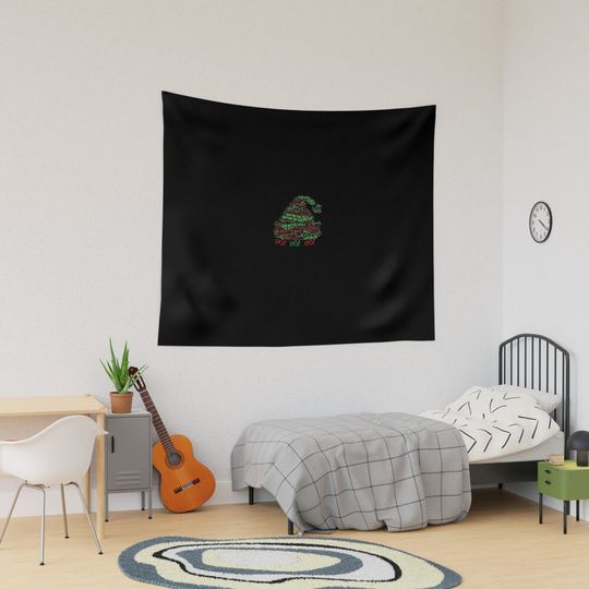 Discover Christmas cap t-shirt  Tapestry
