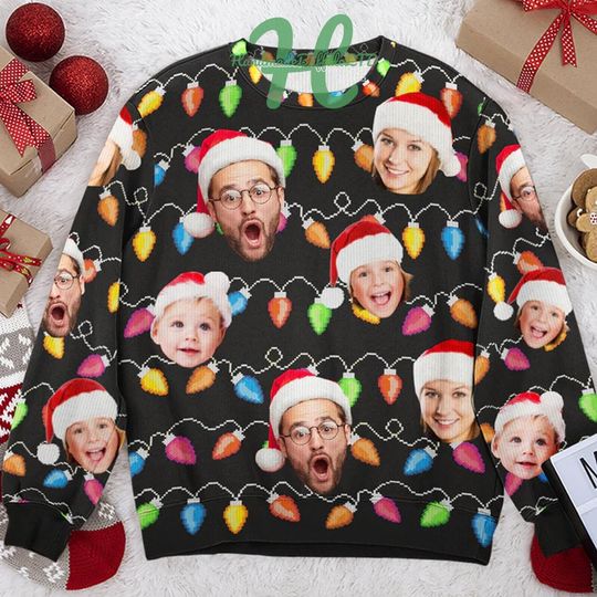 Discover Persionalized Christmas Ugly Sweater Gift For Dad Mom Daughter Son