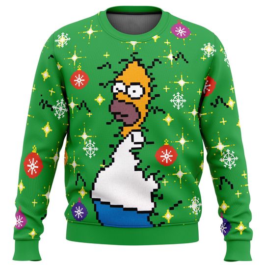Discover 2023 Ugly Christmas Sweater, Homer Bush Meme The Simpsons Ugly Sweater