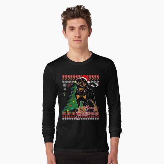 Discover Ugly Christmas Sweater For Rottweiler Dog Lover