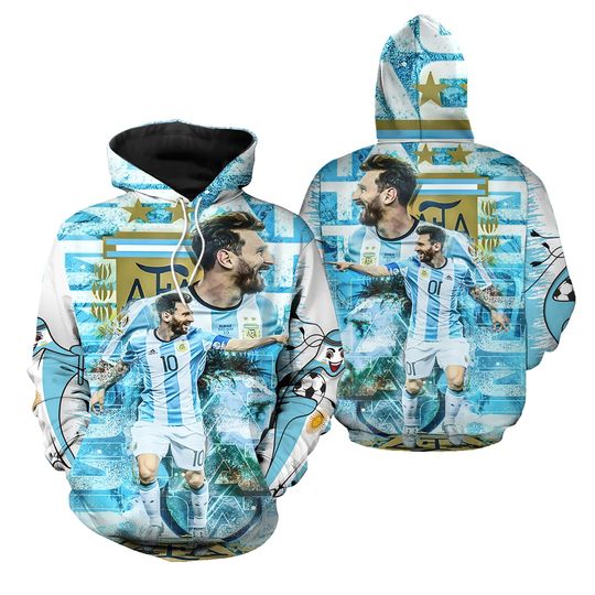 Discover Qatar WC Goat Messi Football Player 3D Hoodie