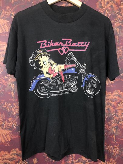 Discover 1993 Biker Betty Boop vintage motorcycle tee shirt