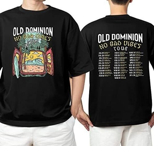 Discover Old Dominion 2023 Tour Shirt, Old Dominion No Bad Vibes Tour Shirt