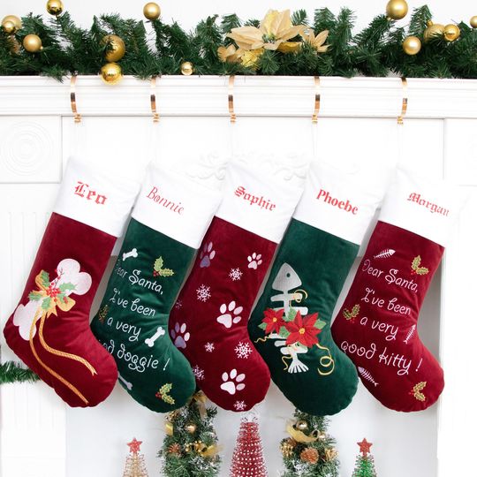 Discover Personalized Christmas Stockings for Dog Holiday Stockings with Name