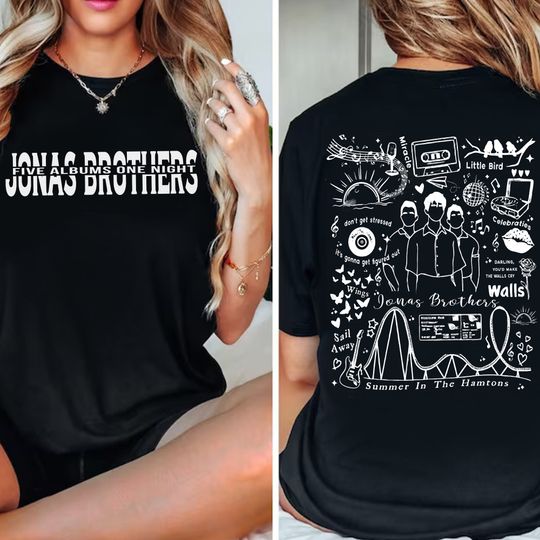 Discover Jonas Brothers Waffle House Double Sided T shirt