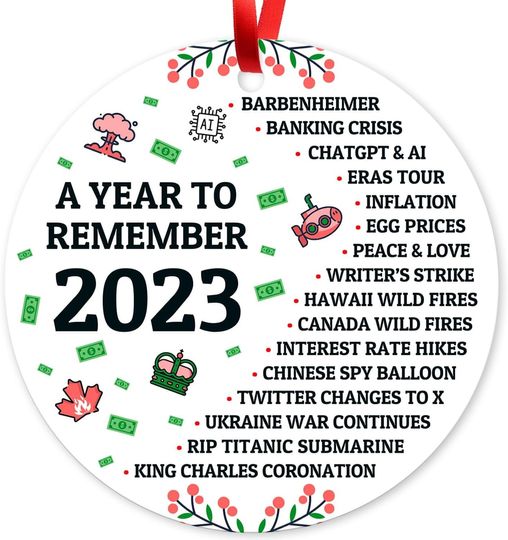 Discover A Year to Remember 2023 Ornament, 2023 Christmas Ceramic Ornament