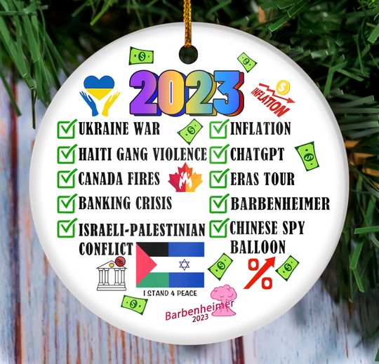Discover 2023 Hot Topics Ceramic Ornament, Funny  Social Commemorative Events Ceramic Ornament