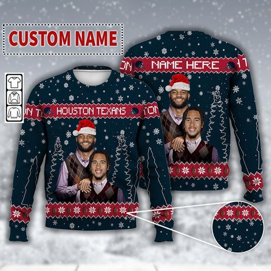 Discover Custom Nico Collins CJ Stroud Houston Football Ugly Christmas Sweater