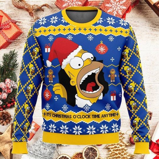 Discover The Simpson Ugly Christmas Sweater, Xmas Lover, Gift For Christmas!