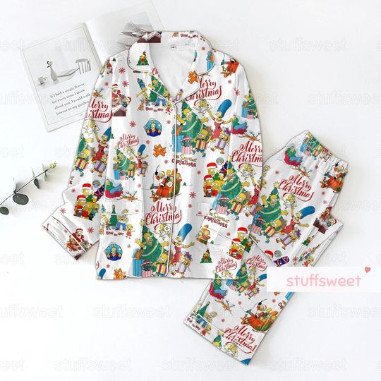Discover Christmas The Simpsons Pajamas Set, Funny Simpson Pajamas