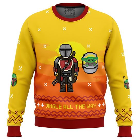 Discover Jingle All The Way Mandalorians Ugly Christmas Sweater, Christmas Sweater
