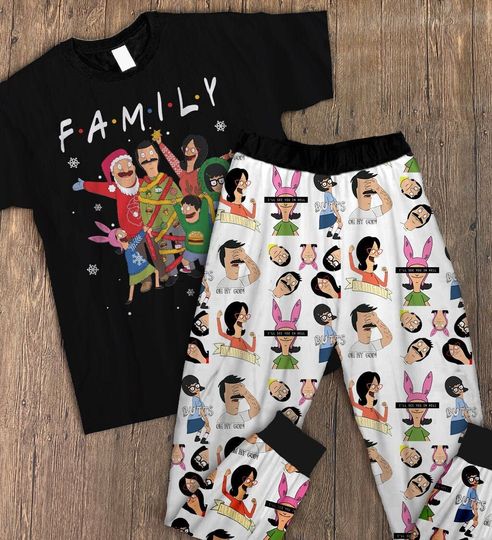 Discover Bob Burgers BeIcher Squares Gift Pajamas Set