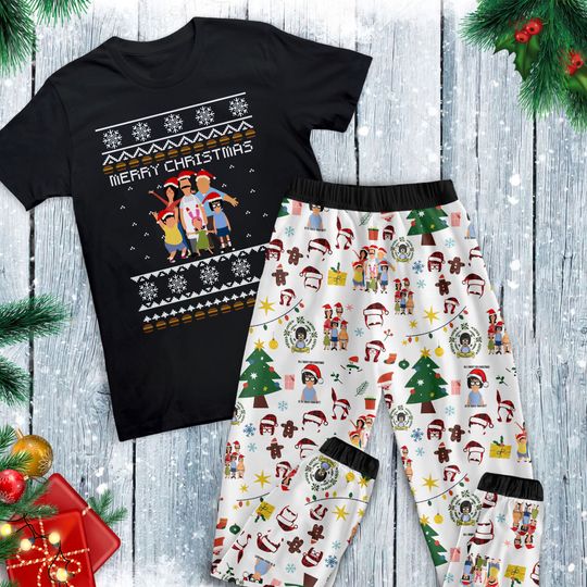 Discover B0B BURGERS Family Christmas Pajamas Set 2023