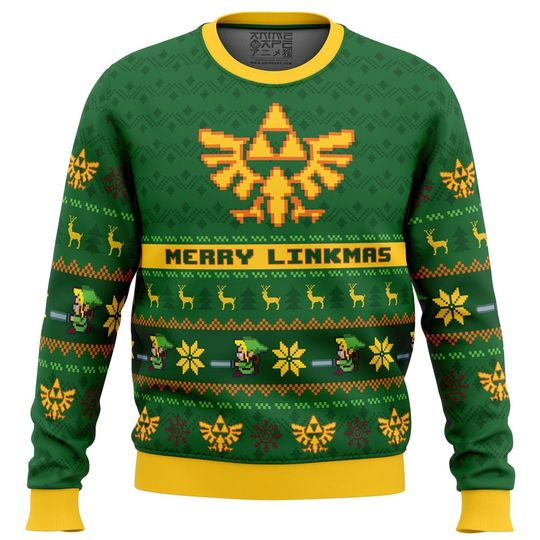 Discover Merry Linkmas Legend of Zeldas Ugly Christmas Sweater, Christmas Sweater
