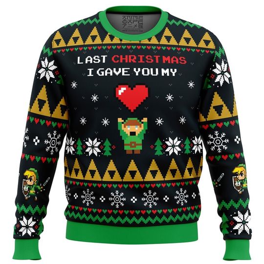 Discover Link To My Heart Legend of Zelda Ugly Christmas Sweater