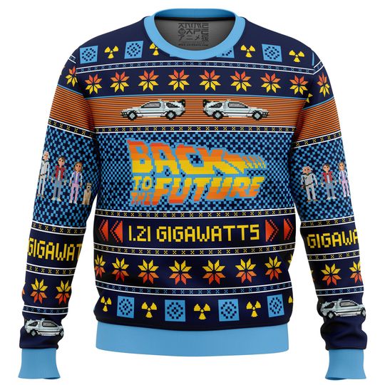 Discover Back To The Futures Ugly Christmas Sweater, Christmas Sweater, Ugly Knitted Sweater
