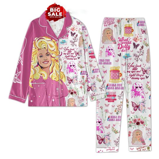 Discover Dolly Parton You Look Into My Eyes And Light Those Dreamy Eyes Pajamas Set