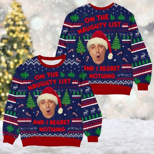 Discover Custom Face Photo Ugly Christmas Sweater, Personalized All-Over-Print Xmas Sweat
