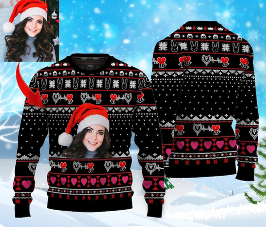 Discover Custom Face Ugly Christmas Sweater, Personalized Xmas Sweater, Gift For Family