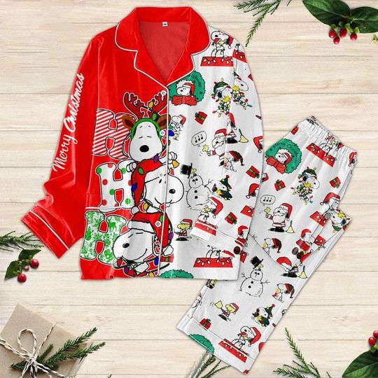 Discover Merry Christmas Dog Pajamas Set - White Dog Design