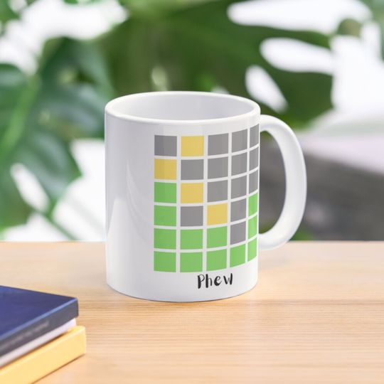 Discover Wordle Phew, Wordle meme Coffee Mug