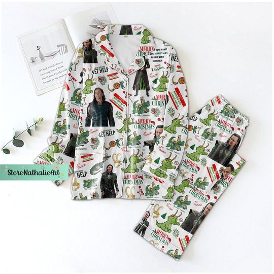 Discover Loki Christmas Pajama Set for Women featuring Loki Laufeyson