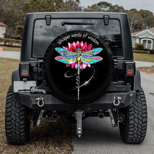 Discover Whisper Words Of Wisdom Dragonfly Spare Tire Cover