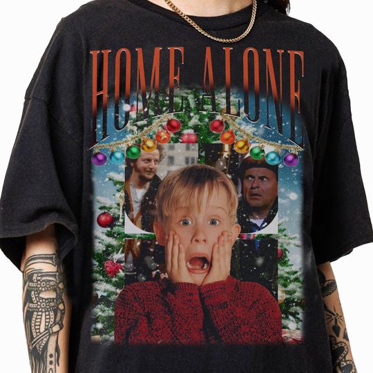 Discover Vintage 90s Graphic Style Home Alone T-Shirt