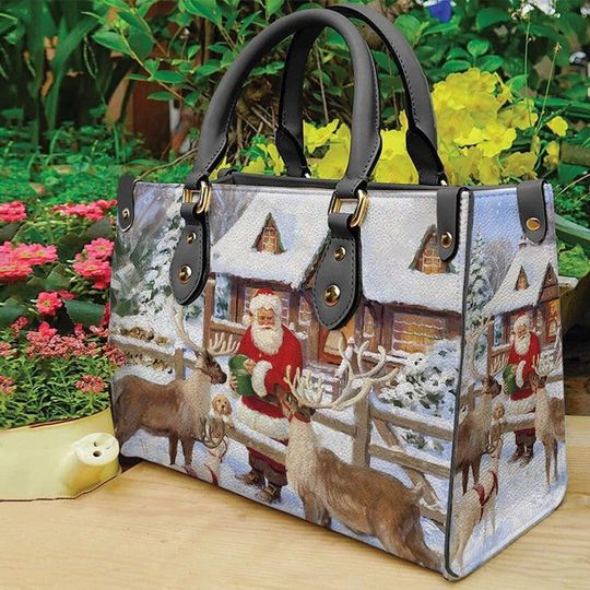 Discover Christmas Leather Bag