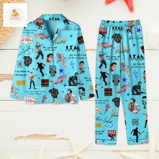 Discover Elvis Presley Pajamas Set, Rock And Roll Pajamas, Elvis Presley Pajama