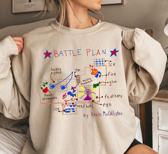 Discover Battle Plan Shirt, Home Alone McCallister Shirt, Christmas Movie Sweatshirt