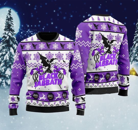 Discover Black Saabbaath Band Ugly Christmas Sweater
