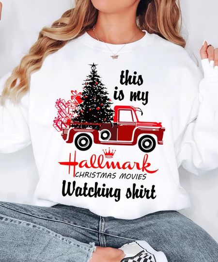 Discover 2023 This Is My Hallmark Christmas Movies Watching Sweatshirt