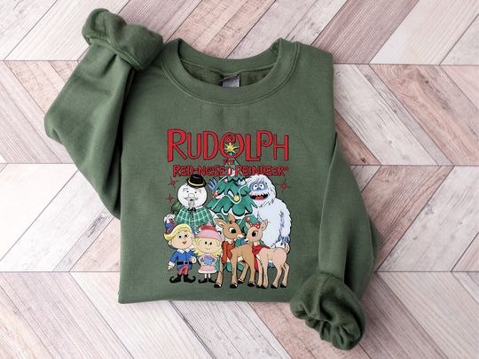 Discover Rudolph The Red Nosed Reindeer Christmas Sweatshirt B 299, Rudolph Christmas Sweatshirt