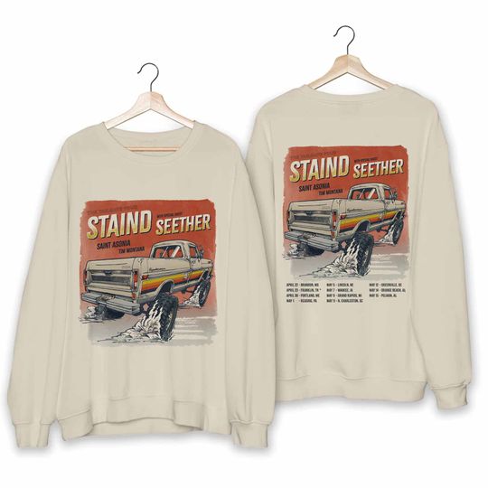 Discover Staind 2024 Tailgate Tour Shirt, Staind Band Fan