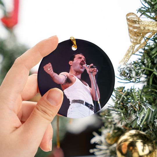 Discover Freddy Mercury Christmas Tree Ornament Holiday