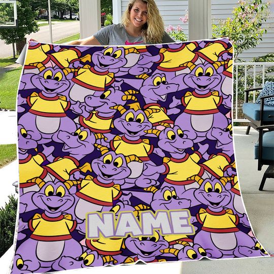 Discover Personalized Figment Dragon Velveteen Blanket