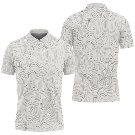 Discover Topographic Golf Polo Golf Shirt