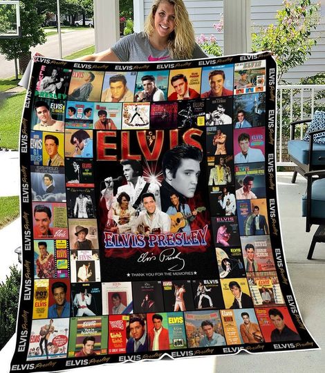 Discover Elvis Fleece Blanket, King Of Rock and Roll Fan Blanket