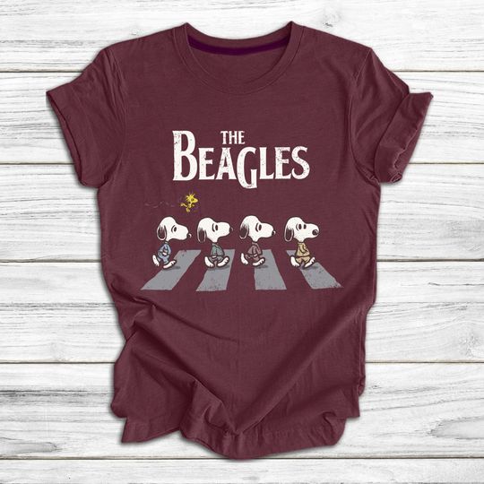 Discover Snoopy Shirt, The Beagles, Abbey Road Inspired Shirt, Fall Dogs Shirt