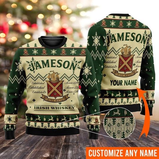 Discover Whiskey Ugly Christmas Sweater - Personalized Vintage Shirt