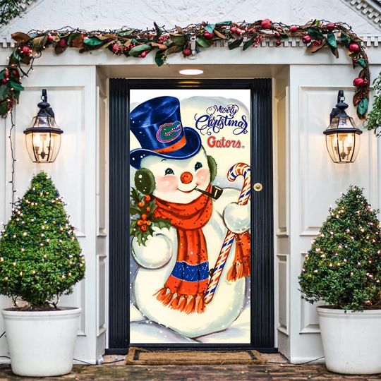 Discover Gators Christmas Self-Adhesive Door Cover Sticker