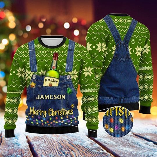 Discover Merry Christmas Jameson Ugly Sweater, Ugly Christmas Sweater