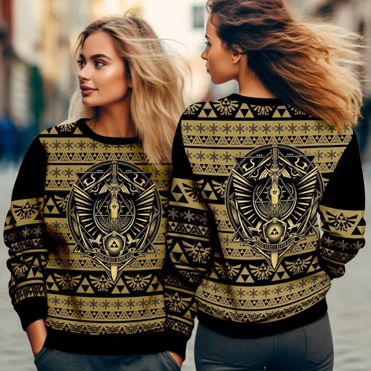 Discover Legend of Zelda Ugly Christmas Sweater, Zelda Breath Of The Wild