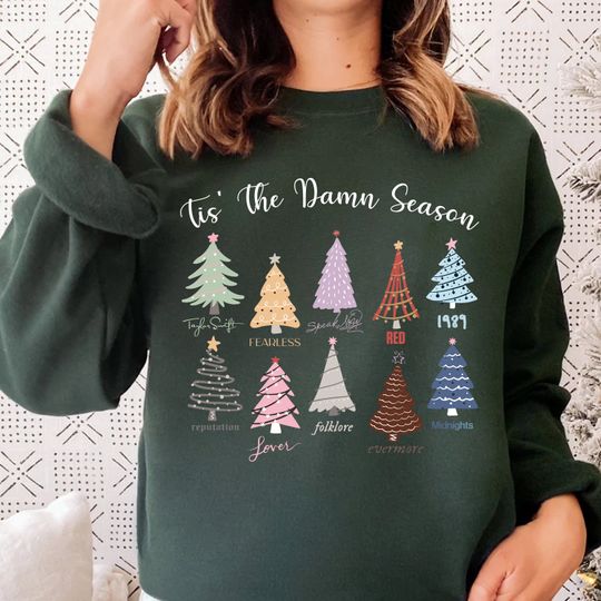 Discover Tis The Damn Season Christmas Tree Shirt, Merry Christmas Sweatshirt