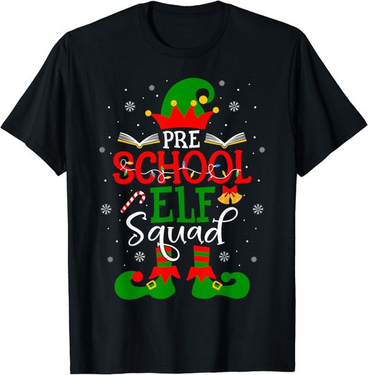 Discover Elf Squad Pre School Christmas Teacher Top Ugly Sweater T-Shirt