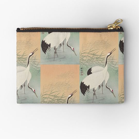 Discover Two cranes (1925 - 1936) by Ohara Koson Makeup Bag