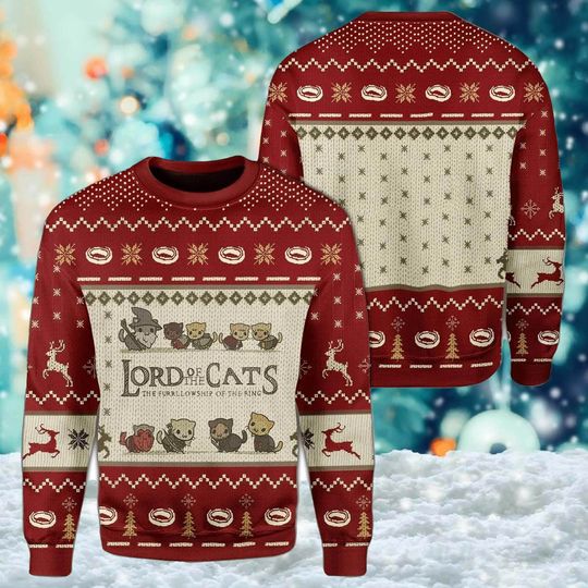 Discover Lord Of Cats Ugly Christmas Sweater, Funny Cat Ugly Xmas Sweatshirt