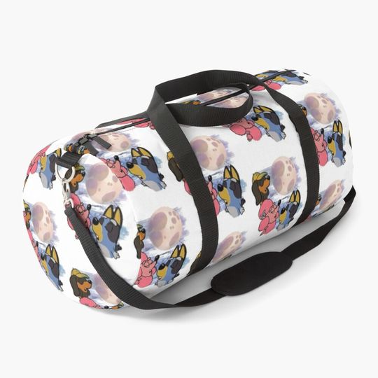 Discover Three Wolf Moon BlueyDad parody Duffle Bag
